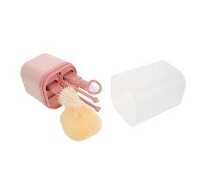 Parliky Kit Brosse Biberon Portable pour Mamans Nettoyeur Silicone et Nylon avec Brosse Goupillon Séchoir et Boîte de Rangement Ensemble de Nettoyage Compact pour Biberons Tétines et