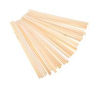 Parliky Kit de 50 Bâtonnets Plats en Bambou Naturel 1 Cm X 30 Cm pour Loisirs Créatifs, Tissage D’éventails à Main et Créations Diy, Fournitures Artisanales pour Décoration et Vannerie
