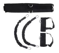 Parliky Kit de Bandes de Résistance pour Entraînement Musculaire des Jambes - 2 Tubes 40 Lbs en Latex Noir - Outil Portable pour Amélioration Saut et Force Jambes, Entraîneur de