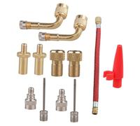 Parliky Kit de Connecteurs Entrée Air Alliage Aluminium pour Gonflage de Pneus de Vélo Accessoires de Valve Robustes et Légers Adaptateurs de Gonfleur Faciles à Installer
