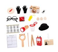 Parliky Kit de Détective pour Garçon et Filles 1 Set de Jeu D'imitation Intérieur Accessoires D’enquête Réalistes pour Garçon Fille Ensemble D’Outils de Détective Éducatif pour Jeu de