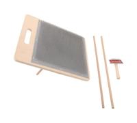 Parliky Kit de Filage Manuel en Bois Accessoires en Métal et Silicone pour Organiser les Fibres de Laine, Tricot Bricolage Créatif