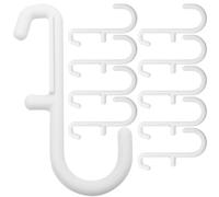 Parliky Kit de panneau perforé organisateur 10 crochets J en plastique blanc pour rangement de bijoux et petits outils en magasin et cuisine