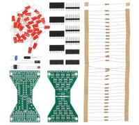 Parliky Kit d'Entraînement à la Soudure Électronique de Sablier, DIY, Couleur Rouge, Petite Taille Portable, Projet de Kit de Soudure pour Apprentissage et Compétences Manuelles,