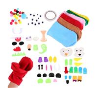 Parliky Kit DIY Feutrine pour Fabrication Marionnettes Main Matériel Créatif Garçon Fille Activité Manuelle Éducative avec Feutre Kit Loisirs Créatifs pour Garçon et Fille Cadeau