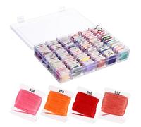 Parliky Kit Écheveaux Fils à Broder Coton Égyptien Assortiment pour Bracelets et Point de Croix Texture Douce et Pratique