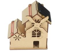 Parliky Kit Scientifique Éducatif Solaire à Assembler Maquette Maison en Bois Naturel Éducatif Garçon et Filles 6-12 Ans Projet DIY pour Apprentissage Stem et Expérience Énergie Solaire