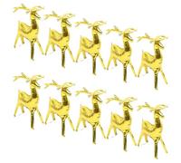 Parliky Lot de 10 Ballons en Aluminium Doré de Petit Élan 815 X 50 CM Décorations de Noël Festives pour Sapin et Ambiance de Fête