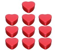 Parliky Lot de 10 Boîtes à Bonbons en Fer-blanc Forme de Cœur, Grosse Taille Rouge, Boîte D'emballage Vide, Support Festif pour Mariage et Saint-valentin, Étui Sucré pour Présents