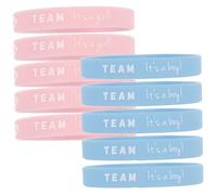 Parliky Lot De 10 Bracelets En Silicone Gender Reveal Garçon Fille, Taille Unique, Couleurs Rose Et Bleu, Décoration Baby Shower, Accessoires Fête Extérieure Et Présents Invités
