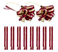 Parliky Lot de 10 Nœuds Décoratifs Rouge Profond Grosse Taille pour Décoration Mariage, Rubans Résistants sans Plis pour Voiture, Emballage Présent et Fête