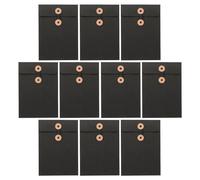 Parliky Lot de 10 Pochettes de Rangement Papier Kraft A5 Cordon Porte-Documents Vintage Résistants pour Bureau et École Format Compact pour Dossiers et Documents Scolaires