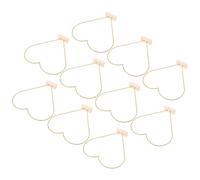 Parliky Lot de 10 Sets de Cercles Métalliques Dorés 25 CM en Fer avec Socle en Bois Cerceaux Floraux DIY pour Décoration de Table Mariage Centres de Table Élégants et Cadres de Couronne