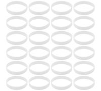 Parliky Lot de 100 Bracelets Phosphorescents en Silicone Blanc Légers et Flexibles Bracelets Lumineux pour Fête Course Nocturne et Accessoires Garçon et Filles Confortables et Solide