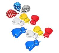Parliky Lot de 11 Set de Ballons Gonflables de Boxe en Aluminium 8 Moufles de Boxe 3 Paquet de Sable Décoration Sportive pour Fête D'anniversaire Garçon Ballon à Punch Léger pour Soirée
