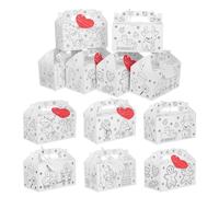 Parliky Lot de 12 Grandes Boîtes à Colorier DIY en Carton Robuste pour Friandises et Biscuits de Noël Boîte Fourre-tout Festive à Main Coffret Gourmand pour Fêtes et Anniversaires