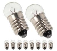 Parliky Lot de 12 Mini Ampoules 2,5 V 0,3 A à Culot à Vis pour Lampe Torche, Ampoules Miniatures pour Expériences Physiques et Pédagogiques, Éclairage Compact pour Usage Scolaire et