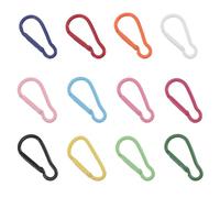 Parliky Lot de 12 Mousquetons à Ressort en Aluminium 4,5 Cm, Petits Mousquetons Colorés pour Escalade, Camping et Randonnée, Accessoires Solides et Légers, Porte-clés