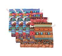 Parliky Lot de 12 Sachets à Cordon de Serrage en Coton 14x10 Cm, Pochettes de Rangement Ethniques pour Bijoux et Pièces de Monnaie, Paquet Présents Polyvalents pour Mariage et Voyage
