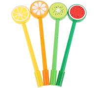 Parliky Lot de 12 Stylos Gel Mignons en Plastique Forme Fruit, Design Ergonomique pour Écriture Fluide, Accessoires Scolaires Créatifs pour Bureau et Maison