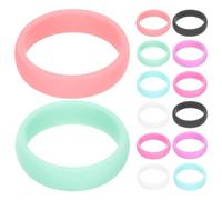 Parliky Lot de 14 Bagues de Sport en Silicone pour Femmes Alliances Épaisses Flexibles et Respirantes Tailles 8 Couleurs Variées Accessoires pour Fitness Fêtes et Activités