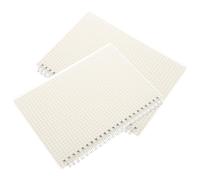 Parliky Lot de 2 Cahiers à Spirale en Papier Blanc Grille, Texture Agréable, Résistant Déformation, pour Écriture Créative et Idées de Listing