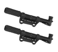 Parliky Lot de 2 Mini-Pompes à Vélo Manuelles Noires en Nylon et ABS avec Support Pompe à Pneus Haute Pression Compacte pour VTT et Vélo de Route Accessoire Portable pour Cyclisme et