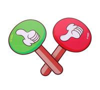 Parliky Lot de 2 Palettes de Vote Portables Jury Scolaires 15X25 CM PVC et Acier Trempé Palette de Vote Manuelle Double Face Classe Accessoire Pratique et Réutilisable