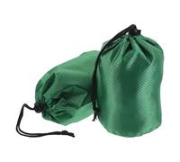 Parliky Lot de 2 Paquets à Cordon Étanches en Nylon 600d Oxford, Légers et Compacts, Diamètre 11 Cm X Hauteur 20 Cm, Coloris Vert Foncé à Motif Géométrique, Organisateurs