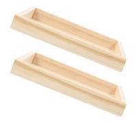 Parliky Lot de 2 Plateaux en Bois Beige pour Puzzle, Base Carrée Robuste et Sécurisée, pour Rangement de Jeux et Casse-têtes