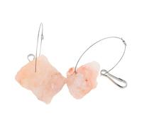 Parliky Lot de 2 Sets de Blocs de Sel Minéral Naturel Rose Irrégulier pour Petits Animaux à Mâcher avec Crochet Suspendre Riche en Oligo-Éléments pour Hamsters Lapins Hérissons et