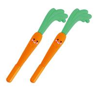 Parliky Lot de 2 Stylos à Encre Gel Carotte Mignons pour Étudiants, Taille, Pointe Douce, Design Créatif et Coloris Orange Vif, Fournitures Scolaires pour Prise de Notes Quotidienne