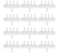 Parliky Lot de 20 Répartiteurs d'air Aquarium 4 Sorties 8 Mm vers 4 Mm en Plastique Blanc Vanne de Régulation de Débit pour Pompe à Air, Connecteur en Y Compatible Eau Douce et Eau de
