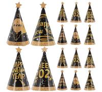 Parliky Lot de 24 Chapeaux en Papier Fête du Nouvel An 2026, Chapeaux Coniques Légers et Pliables, Accessoires Photo et Décoration Festive pour Réveillon, Anniversaire et Rassemblements