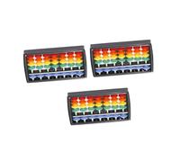 Parliky Lot de 3 Abaque Arithmétique pour Garçon et Filles, Boulier en Plastique Coloré à 5 Perles, Outil de Calcul Portable Éducatif, D’éveil pour Apprentissage Mathématique, Léger
