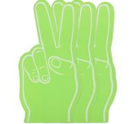 Parliky Lot de 3 Doigts en Mousse EVA Verts pour Supporters Accessoires Cheerleading Légers et Colorés Mains en Mousse pour Fêtes Sportives et Événements Football