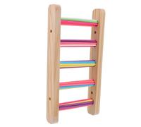 Parliky Lot de 3 Échelles pour Perroquets en Bois Lisse, D’Escalade Coloré pour Oiseaux de Taille Moyenne, Perchoir Multi-Niveaux pour Cage et Stimulation Physique des Grands