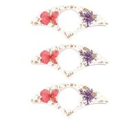 Parliky Lot de 3 Marque-pages en Résine à Fleurs Séchées Anneau de Pouce, Porte-pages de Lecture Décoratif et Multifonction, Support de Page Pratique pour Amateurs de Livres et