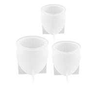 Parliky Lot de 3 Moules en Silicone d'Œuf pour Moulage Époxy, Moules à Boules de Cristal Réutilisables, Flexibles et Antiadhésifs, pour Décoration DIY et Loisirs Créatifs