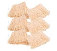 Parliky Lot De 3 Rouleaux De Chaume Artificiel 11.81X1.97In Toiture Miniature Résistante Aux Intempéries Imitation Paille Réaliste pour Décoration De Maisons De Poupées Et Fêtes