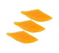 Parliky Lot de 3 Tranches de Saumon Artificiel Réaliste pour Décoration Sushi Modèle Faux Aliment en Plastique Accessoire Photo et Présentation Culinaire pour Vitrine et Restaurant