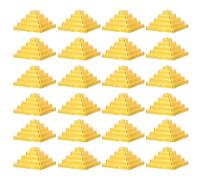 Parliky Lot de 30 Supports de Mât de Drapeau Carrés en Plastique Robuste Doré Base de Drapeau de Bureau Pratique et Légère Porte-Mâts pour Réunions et Négociations Fixation Stable pour