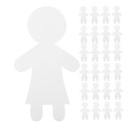 Parliky Lot de 40 Silhouettes De Personnages en Carton Vierges pour Projets Artistiques Tableaux D'Affichage Salles De Classe Papier Blanc