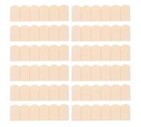 Parliky Lot de 48 Mini Tuiles Décoratives pour Maison De Poupée Mini Tuiles en Bois De Paysage Bardeaux De Maison De Poupée Réalistes Fausses Beiges