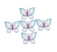 Parliky Lot de 5 Ballons en Aluminium Forme de Lépidoptère Bleu Multicolore, Décoration Gonflable pour Fête D'anniversaire, Baptême et Shower, Accessoires Photo et Décoration D'événements