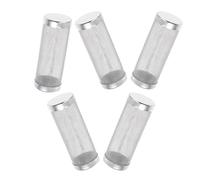 Parliky Lot de 5 Grilles D’Aspiration en Acier Inoxydable pour Aquarium Préfiltre Cylindrique Diamètre 16 MM Protection Haute Densité pour Crevettes et Alevins Filtre Biochimique
