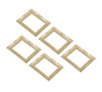 Parliky Lot de 5 Mini Cadres Photo Vintage en Résine Dorée Décor Micro Maison de Poupée Accessoires Miniatures pour Décoration et Modélisme Cadre Photo Miniature pour Maison de Poupée