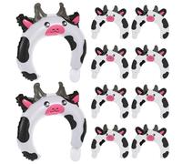 Parliky Lot de 50 Ballons en Aluminium à Tête D’Animaux Cartoon Bandeaux Gonflables pour Cheveux Décoration de Fête Anniversaire Fille Garçon Accessoires Colorés pour Événements