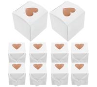 Parliky Lot de 50 Petites Boîtes à Bonbons en Papier Blanc, Légères et Portables, Boîtes Carrées Décoratives pour Boutiques et Fêtes