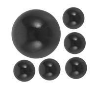 Parliky Lot de 6 Billes de Flipper en Plastique Noir Diamètre Standard Compatibles Machines Jeu d'Arcade Accessoires Puzzle 3D pour Amusement Familial et Pièces de Remplacement Solide